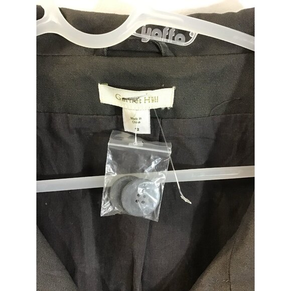 Garnet Hill Grey Cotton Trench Coat Grunge/Rock/Punk Sun Faded Distressed 🩶 - Picture 4 of 5